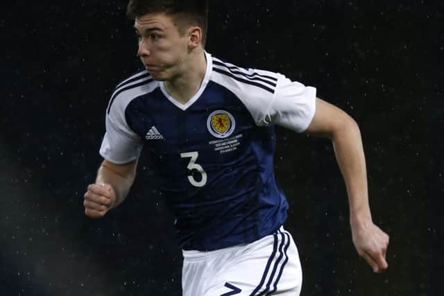 Kieran Tierney in action for Scotland. Picture: PA