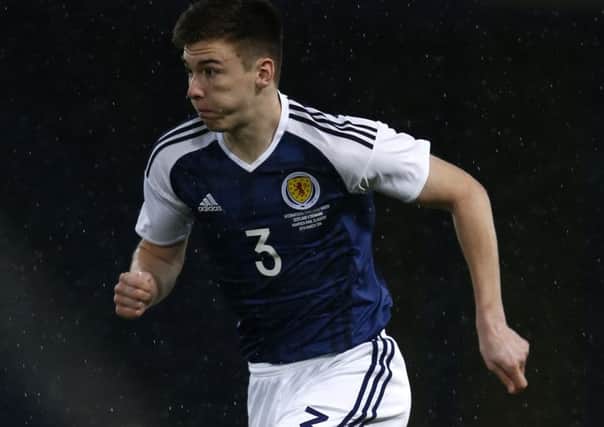 Kieran Tierney in action for Scotland. Picture: PA