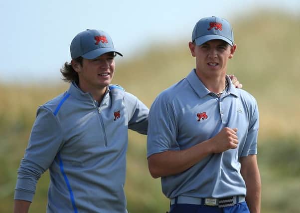 Ewen Ferguson, left, and Grant Forrest plan to turn pro this year. Picture: Getty