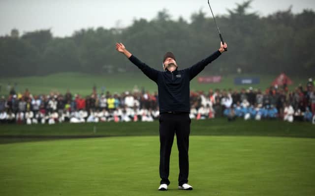 Russell Knox, whose victory in Shanghai sent him to Augusta, was inspired by Tiger Woods 1997 victory. Picture: Getty