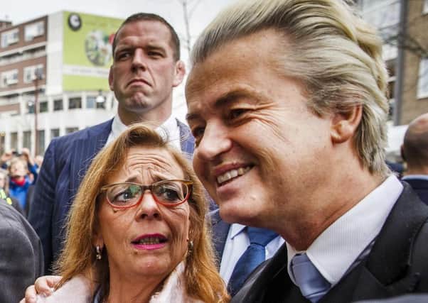 The Dutch government is under pressure as right-wing Freedom Party leader  Geert Wilders picks up support with a general election due in the Netherlands next year. Picture: AFP/Getty