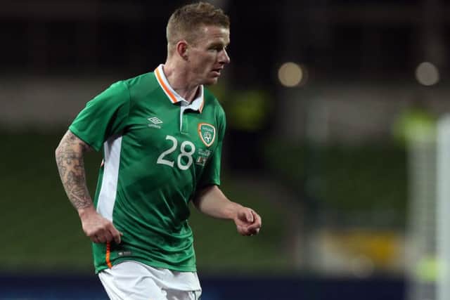 Jonny Hayes, making his Republic of Ireland debut, was praised on his return to Aberdeen. Picture: PA