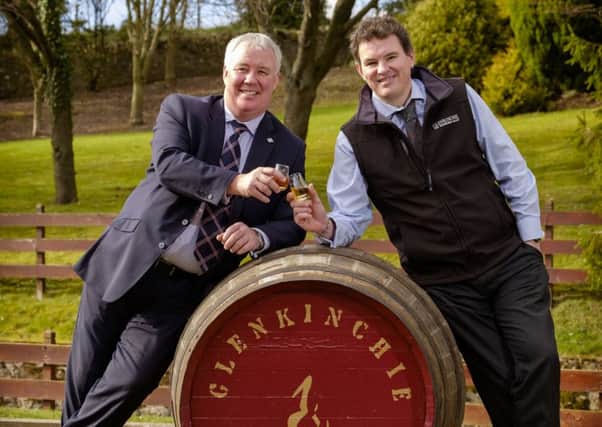 Glenkinchie Distillery manager Ramsay Borthwick and Derek Robertson, CEO of Keep Scotland Beautiful. Picture: Diageo