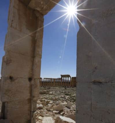 The damaged historical Bel Temple in the ancient city of Palmyra. Picture: AP