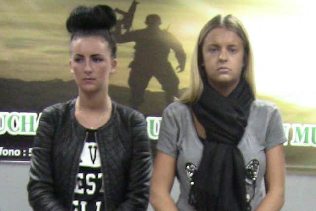 Michaella McCollum Connolly, left, and Melissa Reid, in 2013. Picture: AP