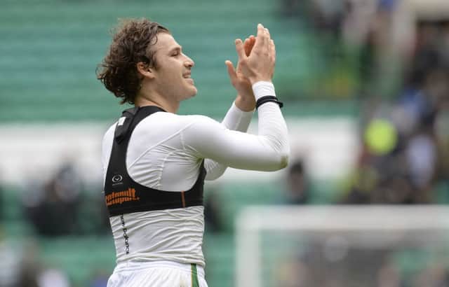 Sviatchenko at full-time after helping Celtic to defeat Hearts. Picture: SNS