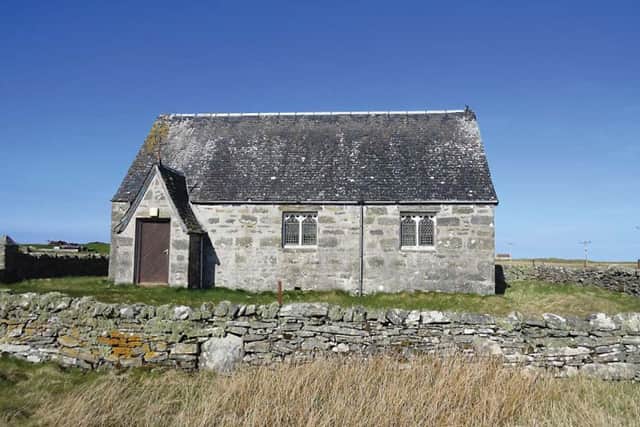 One of the Kirk's availiable properties i the Iochdar Mission Church, South Uist. Offers over Â£50,000. Photo: Church of Scotland.