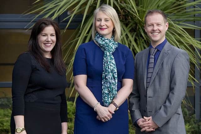 Tamara Jaberu, Lynsey Innes and Chris Peace. Picture: Peter Sandground