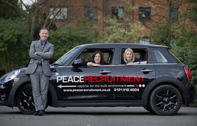 left to right: Chris Peace, Managing Director of Peace Recruitment,  Tamara Jaberu, Director of Trades & Labour at Peace Recruitment;  Lynsey Innes from Ultimate Finance   photo/Peter Sandground