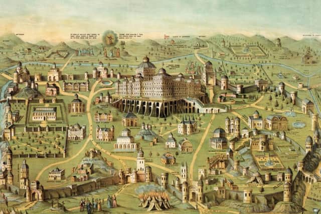 The ancient city of Jerusalem with Solomon's Temple