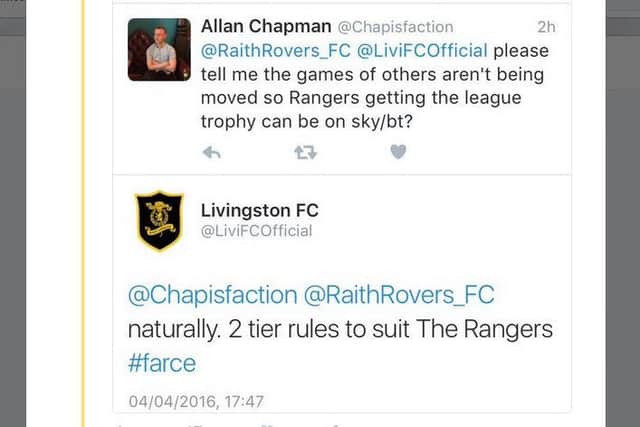 The tweet that landed the volunteer in hot water. Picture: Twitter