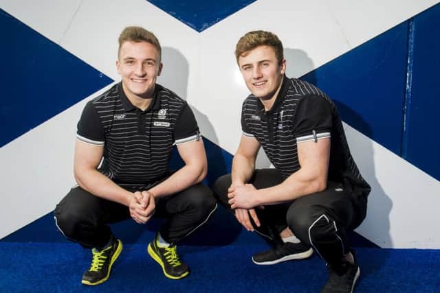 Ross McCann (left) and Patrick Kelly will spend 15 weeks in New Zealand after winning John Macphail rugby scholarships. Picture: Gary Hutchison/SNS/SRU