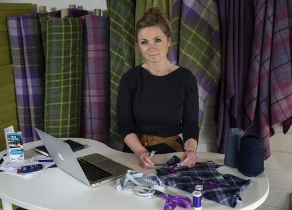 Clare Campbell in her textile design studio. Picture: Prickly Thistle