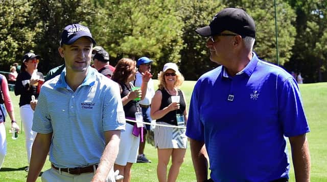 Russell Knox is out in the afternoon on his debut but Sandy Lyle has a morning start at Augusta National on Thursday. Picture: Getty Images