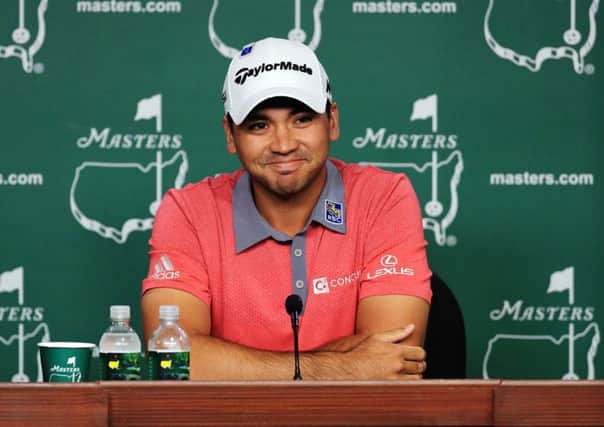 Jason Day of Australia speaks to the media after a practice round: Picture: David Cannon/Getty Images