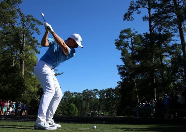 Rory McIlroy plays  from the sixth tee during a practice round . Picture: Andrew Redington/Getty Images