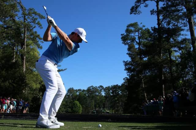 Rory McIlroy plays from the sixth tee during a practice round . Picture: Andrew Redington/Getty Images