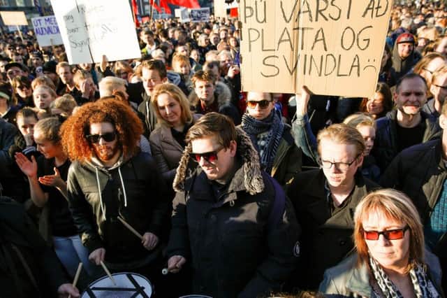 Prime minister Sigmundur David Gunnlaugsson stood down after demonstrations were staged against him. Picture: AP