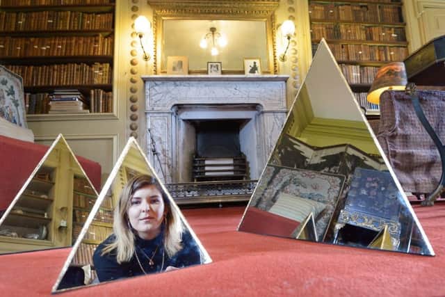 Sculpture student Rachel McLennan's mirror-clad pyramids will be placed throughout the house to represent traditional hierarchies in stately homes. Picture: Neil Hanna