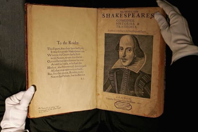 Shakespeare's First Folio. Picture: Getty Images