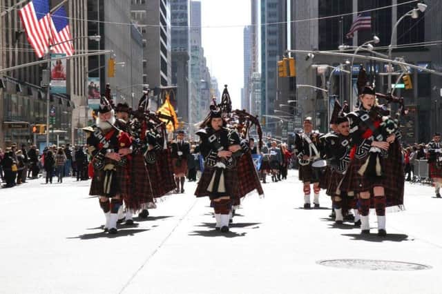 Thousands of people will gather to watch the parade Picture: NYC Tartan week