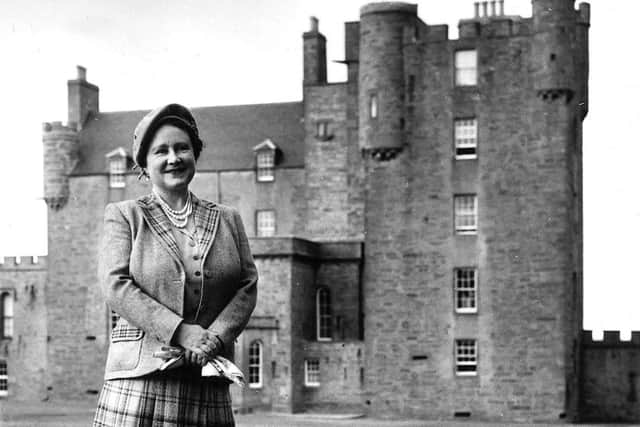 Queen Mother at the Castle of Mey in 1955.
