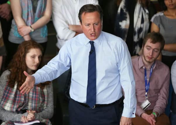 David Cameron addresses students at Exeter University after he said he will "make no apology" for spending more than Â£9 million on a pro-EU publicity drive. Picture: Dan Kitwood/PA Wire