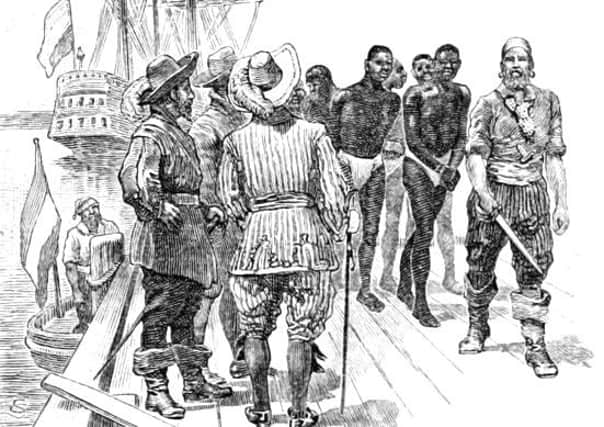 Slaves arrive at Richmond, Virginia. Pic Wikicommons