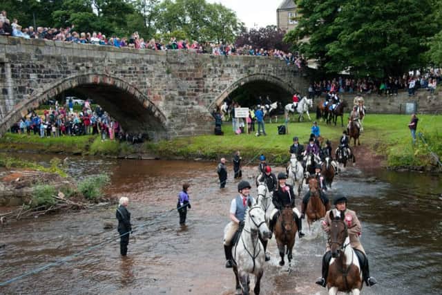 Riders cross the Esk in Musselburgh in 2015. It was on the banks of the same river that the Scots and English clashed in 1547. Picture: Andrew O'Brien
