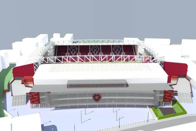 Artist's impression of the new Hearts stadium. Picture: supplied