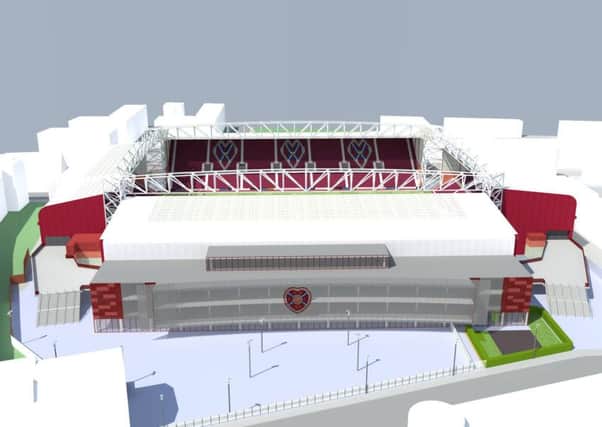 Artist's impression of the new Hearts stadium. Picture: supplied