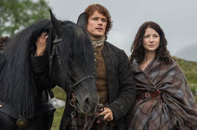 Jamie (Sam Heughan) and Claire (Caitriona Balfe). Picture: Contributed