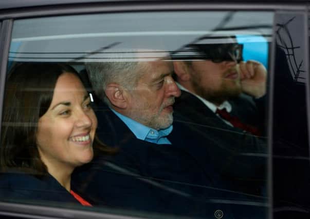Labour leader Jeremy Corbyn and  Scottish Labour leader Kezia Dougdale. Picture: HeMedia