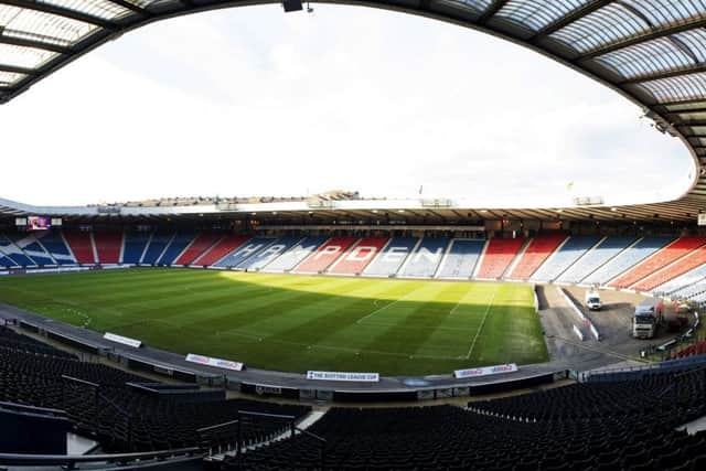 Hampden Park has been criticised over the state of the pitch and the poor viewing lines. Picture: Craig Williamson/SNS
