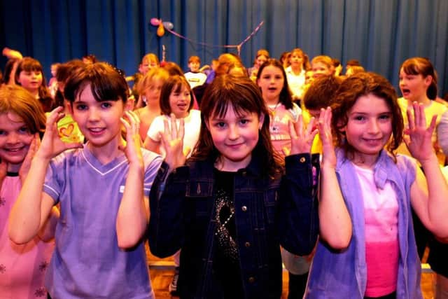 Pitreavie primary school pupils take part in a lunch-time disco. Picture: contributed