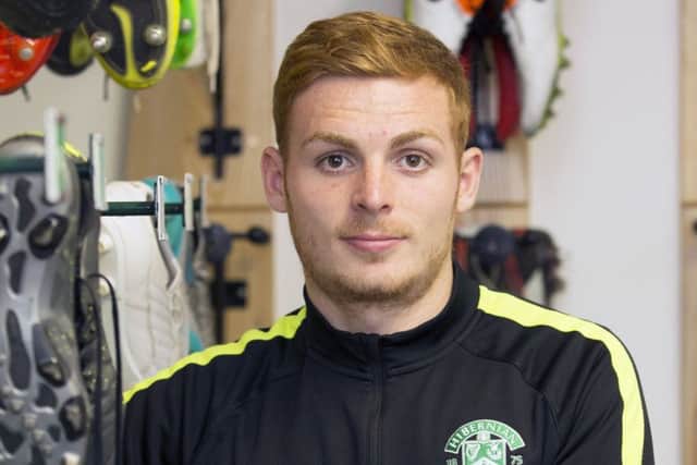 Hibernian's Fraser Fyvie wants to overhaul Falkirk which would mean two fewer play-off games for the Easter Road club. Picture: Ross Brownlee/SNS