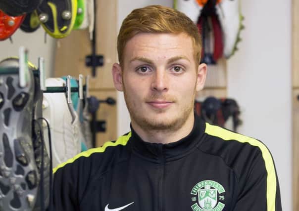 Hibernian's Fraser Fyvie wants to overhaul Falkirk which would mean two fewer play-off games for the Easter Road club. Picture: Ross Brownlee/SNS