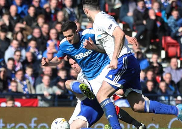 Jason Holt in action against Peterhead. Picture: Ian MacNicol/Getty