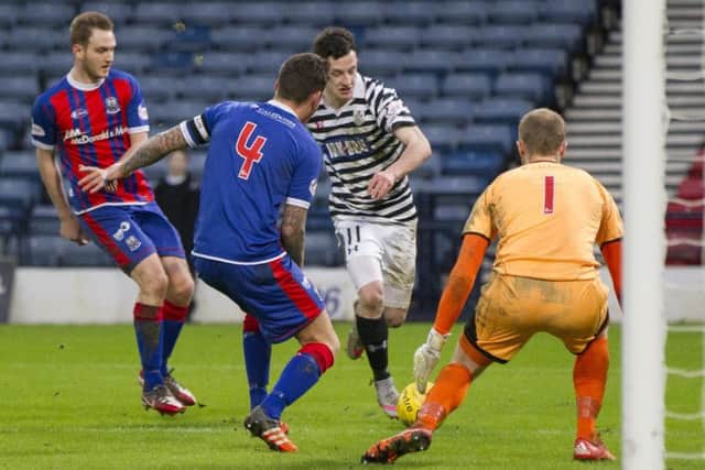 David Galt of Queen's Park in action at Hampden in a 0-0 home league draw against Elgin earlier this season. Picture: Contributed