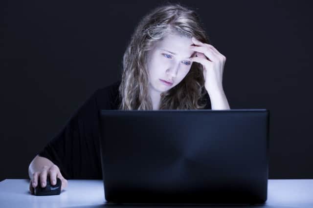 About 24 per cent of stalking victims are approached via social networks. Picture posed by model