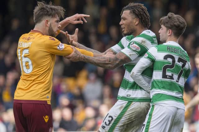 Celtic's Colin Kazim-Richards, right, should not play against Rangers, says former Parkhead striker Frank McAvennie. Picture: Jeff Holmes/PA Wire