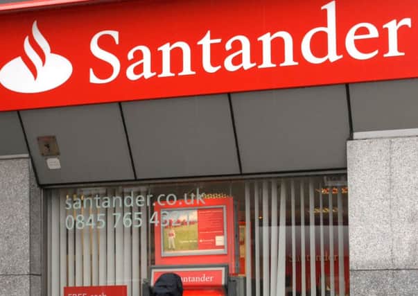 The robbery took place at the Bank of Santander. Picture: Ian Rutherford