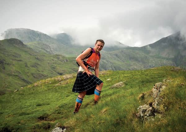 Marathon runner Rob Young on the Scafell Pike trail