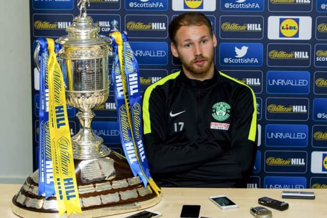 Hibernian's Martin Boyle talks to the press ahead of this weekend's Scottish Cup semi-final. Picture: SNS