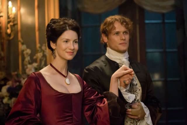 Caitriona Balfe as Claire Randall and Sam Heughan as Jamie Frasier in Season 2 of Outlander Picture: Sony