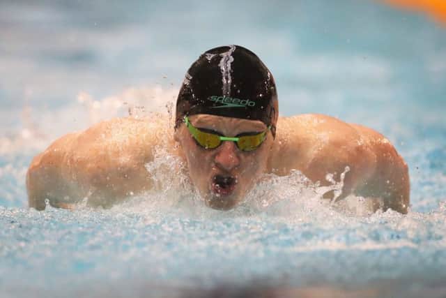 Cameron Brodie of Stirling University in the men's 200m butterfly on day two of the British Swimming Championships at Tollcross International Swimming Centre in Glasgow. Picture: Ian MacNicol/Getty