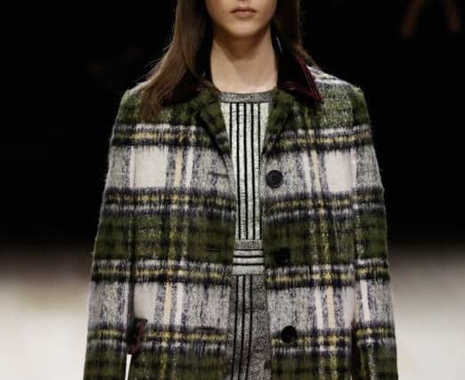 Model at Burberry fashion show (Photo by John Phillips/Getty Images)