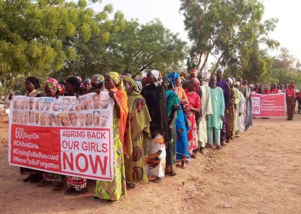 A video appears to show some of Nigeria's kidnapped Chibok girls who haven't been heard from in two years. Picture: Getty Images
