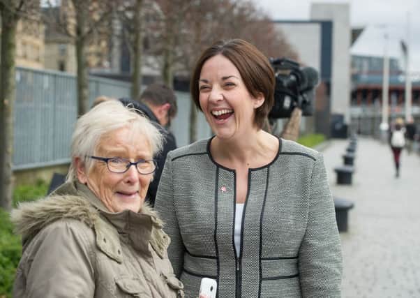 Labour leader Kezia Dugdale announced plans to top up pensions for women. Picture: John Devlin