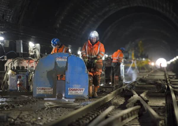 Network Rail staff at work on a project to upgrade Queen Street tunnel. Picture: SNS Group